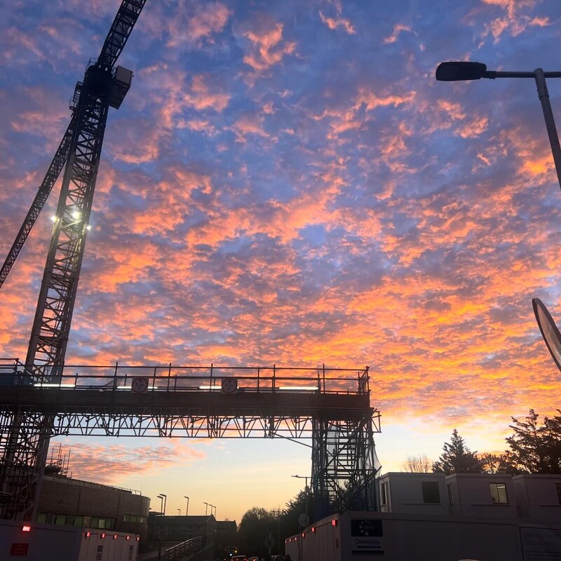 Beautiful morning on site this morning. #MYmechanical #morrisandyoung #site #sunrise